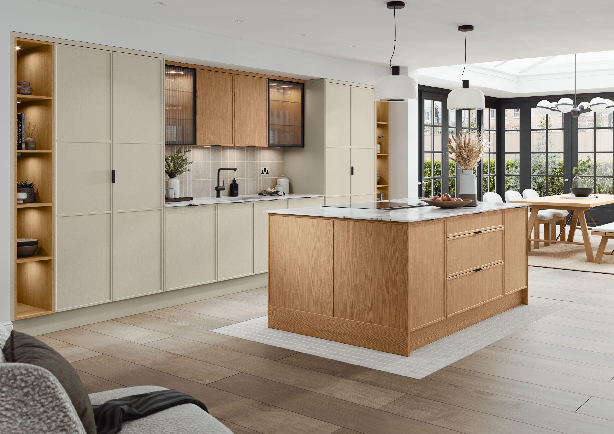 regent oak and chalkstone angle print